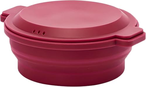 SG-04 tone フタがお皿になるシリコンスチーマー丸型 電子レンジ調理 蒸し器 レシピつき 折りたたみ可能 食洗機対応のサムネイル