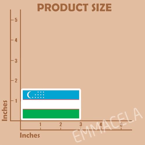 Image of (3PCS) Uzbekistan Flag Stickers, Uzbekistani Sticker Uzbek Countries Flag Waterproof Vinyl Decals For Laptops, Tumblers, Water Bottles, Helmet, Scrapbooks, 3 x 1.5 Inch