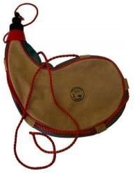 sammi Leather, Latex Lined, 1 Liter Traditional Spanish Bota Bag with Braided Shoulder Strap, Brown