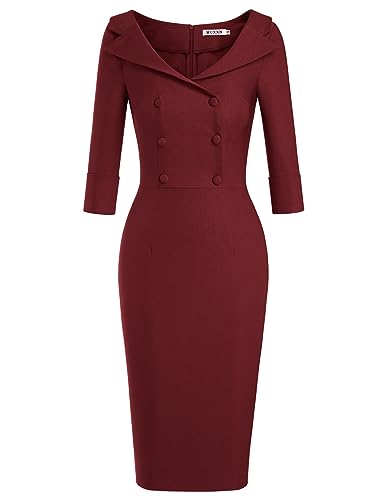 Image of MUXXN Women's Classic Vintage Sweetheart Neckline Cocktail Prom Tea Dress