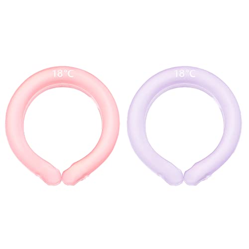 2個 最新アイスリング 熱中症対策グッズ 首ひんやりグッズ 冷感 クールリング 首掛けクーラー ネッククーラー クールリング冷却グッズ アイスネックバンド 暑さ対策グッズ 室内作業 通勤 スポーツ観戦 アウトドア