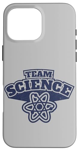 Carcasa para iPhone 16 Pro Max Equipo Ciencia Funny Atom Logo Científico Experimento Laboratorio