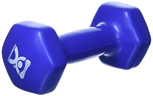 Cando 10-0554-1 Vinyl-Coated Dumbbells, Cast-Iron, Scratch Free, 5 Lb. Weight, Blue #TOP3
