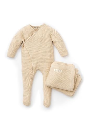 MONICA + ANDY Baby Organic Little Luxe Cuddle Box™, Cream Heather, 0-3m