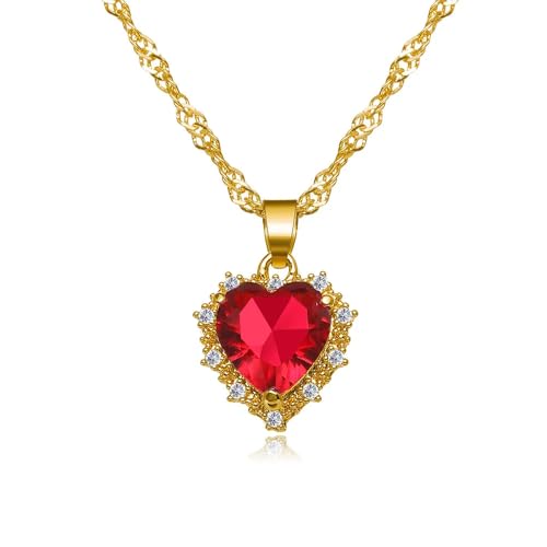 925 Sterling Silver Multilayer Coloured Pave Heart Necklace for Women, Rhinestone Heart Necklace - Shiny Zircon Paver Necklace, Reunion Heart Necklace for Valentine's Day,3