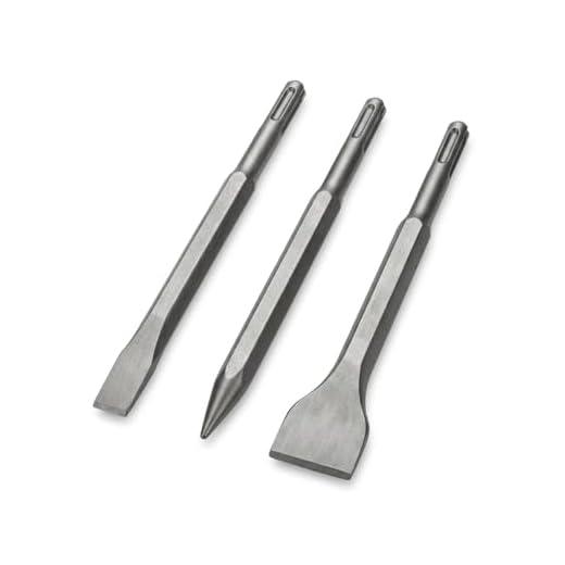 Kit Ponteira E Talhadeiras Sds Plus Para Martelete 3 Peças