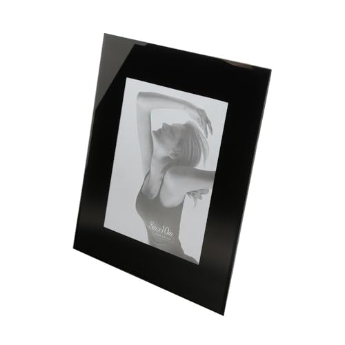 Porta-Retrato de Vidro Preto 10cm x 15cm - Wolff