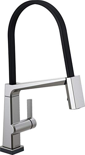 Delta Faucet Pivotal Touch Kitchen Faucet Brushed Nickel, Kitchen Faucets with Pull Down Sprayer, Kitchen Sink Faucet, Touch Faucet for Kitchen Sink, Touch2O Technology, Arctic Stainless 9693T-AR-DST