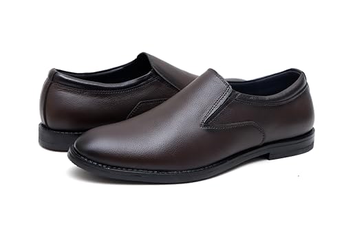 Image of ARAMISH Men's Genuine Leather Moccasin Slip On Formal Shoes