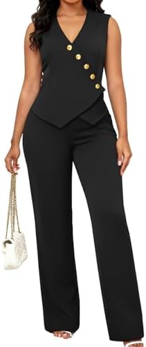 Ophestin Pant Suits for Women Dressy Business 2 Piece Sets Sleeve...