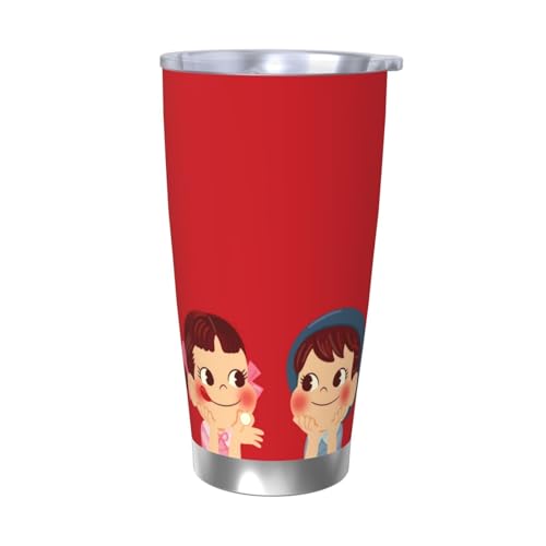 ペコちゃん 水筒 真空断熱ケータイマグ 600ml ステンレスボトル 車用 直飲み 保温 保冷 フタ付きコーヒーカップ アウトドア 車のネイブに最適 スポーツタイプ ステンレスクールボトル 軽量 隔? 水筒 男の子 女の子