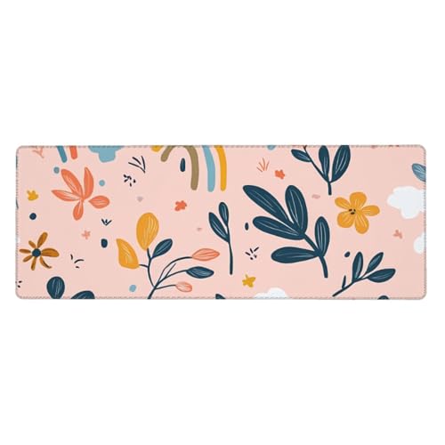 Grand tapis de souris 80x30 cm arc-en-ciel en caoutchouc antidérapant