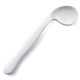 Cucharas curvas para artritis reumatoide, enfermedad de Parkinson, discapacidad o temblor. El ángulo de la cabeza de la cuchara está diseñado ergonómicamente para crear mucha comodidad para los adultos mayores.