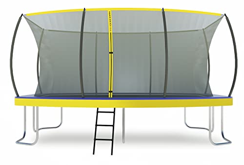 ZERO GRAVITY Ultima 5 Rectangular Barrel Trampoline in 3 Sizes High Specification with Safety Enclosure Netting and Ladder 15ft x 10ft Barrel