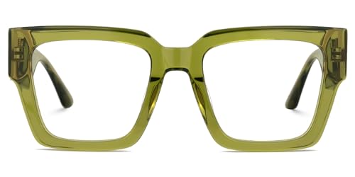 Image of VOOGLAM Square Blue Light Glasses for Women Anti Eyestrain Dry Eyes Computer Phone TV Eyewear Felician
