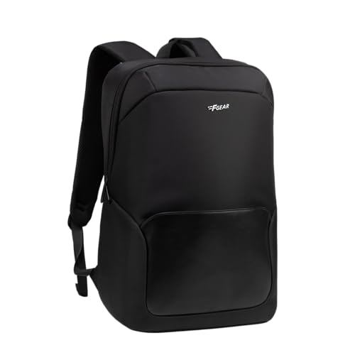 Image of F Gear Auronix 22L Premium Black Tech Laptop Backpack with Type-C Charging Port|2 Pockets &1 Hidden Pocket|Fits 17-inch Laptop & Tablet|Water-Resistant, Premium Office & Travel Backpack|Men & Women