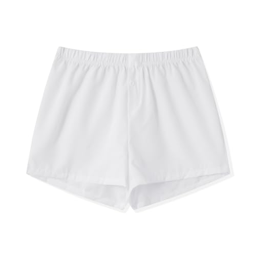 Image of Womens Boxer Shorts Gingham Y2k Pajama Cute Plaid Striped Print Lounge Sleep Shorts