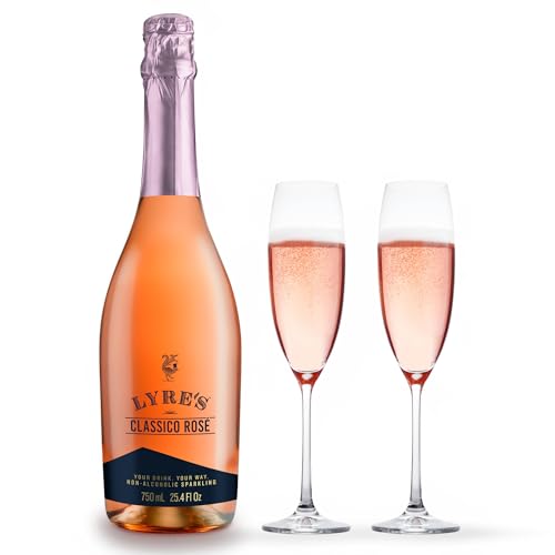 Lyre's Non Alcoholic Classico Rosé Sparkling, Alcohol Free Pink Sparkling, Award-Winning, Vegan Friendly, Low Sugar, 45 Calories per Serve (25.4 Fl Oz)