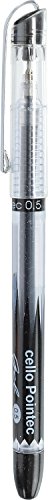 Set de 10 bolígrafos gel Cello Pointec negro