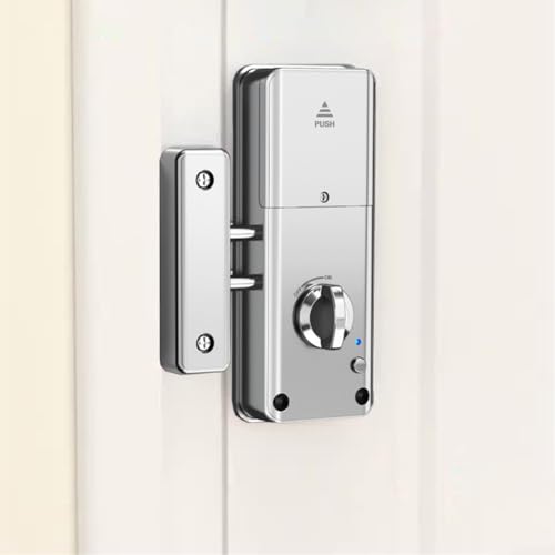 SPORTARC Tuya Smart Invisible Door Lock, Keypad Touch, Fingerprint Entry, Silver