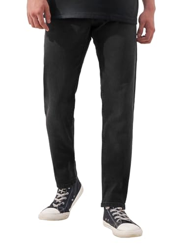 Image of Highlander Men Men's Straight Fit Jeans | Mid Rise | Stretchable | Designed for Comfort & Ease of Movement| Jeans for Man