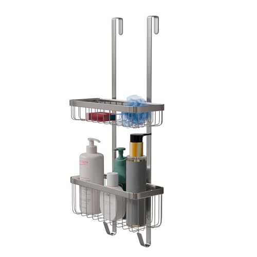 Amig - Hängeregal für Dusche - Badezimmer-Organizer mit 2 Ebenen für...