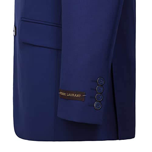 Men's 2-Piece Classic Fit Suit Business Wedding Blazer Prom Tuxedo Single Breasted 2 Buttons Jacket & Pants Set Cobalt Blue #TOP3