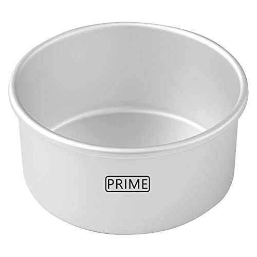Image of Prime Bakers and Moulders Round Aluminum Baking Cake Pan /Mould For Oven (9 Inch), Silver