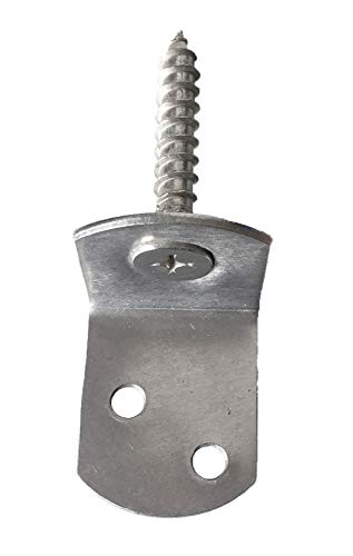 Flechtzaunhalter Flechtzaunbeschlag in L-Form - 20 Stück (Edelstahl)