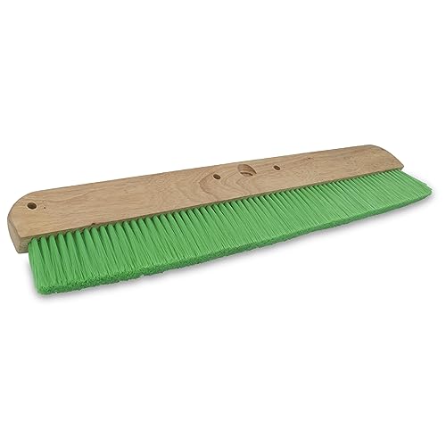 MARSHALLTOWN Wood Backed Concrete Broom, Green Nylon
