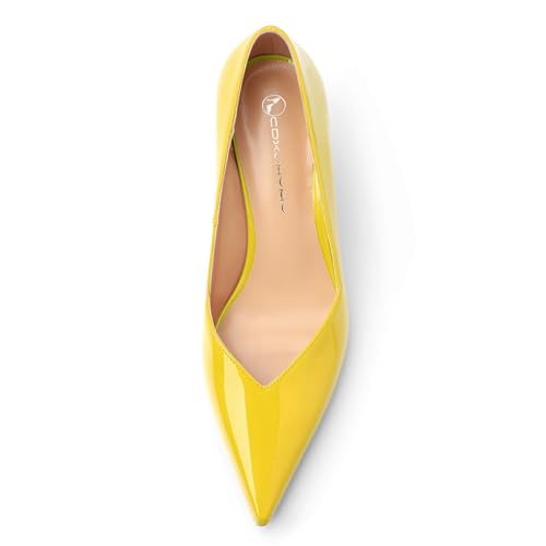 Image of Women Pointed Closed Toe 2.5 Inch Kitten Heel Slip On Pumps | Elegant Comfort Formal Dress Footwear, Versatile Ladies Shoes For Office Wedding Party Evening Daily Occasions