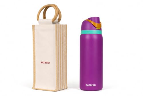 Image of Stainless Steel Water Bottle 32 oz with Flip Lid and Carry Loop (Valvet - Purple, 960 ml)