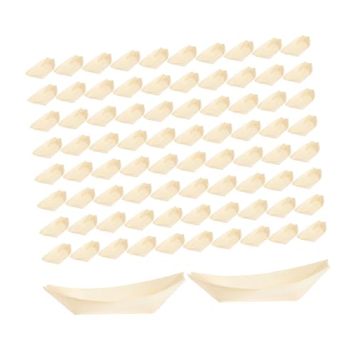 Botes de sushi de madera 6 pulgadas x100 Beaupretty miniatura 1