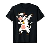 Dabbing Cow Wearing Sunglasses Dab Dance Girls Boys Kids T-Shirt