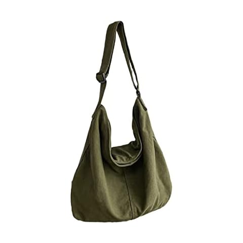 UICIOP Shoulder bag female shopper canvas handbag female large capacity messenger bag female designer handbag (green,One Size) Cover