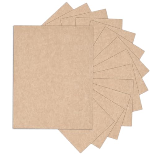 24 Sheets Parchment Cardstock 8.5 x 11 Textured Printer Paper Goefun 90lb Tan Card Stock Printer Paper for Scrapbooking Cardmaking Invitations and Crafts