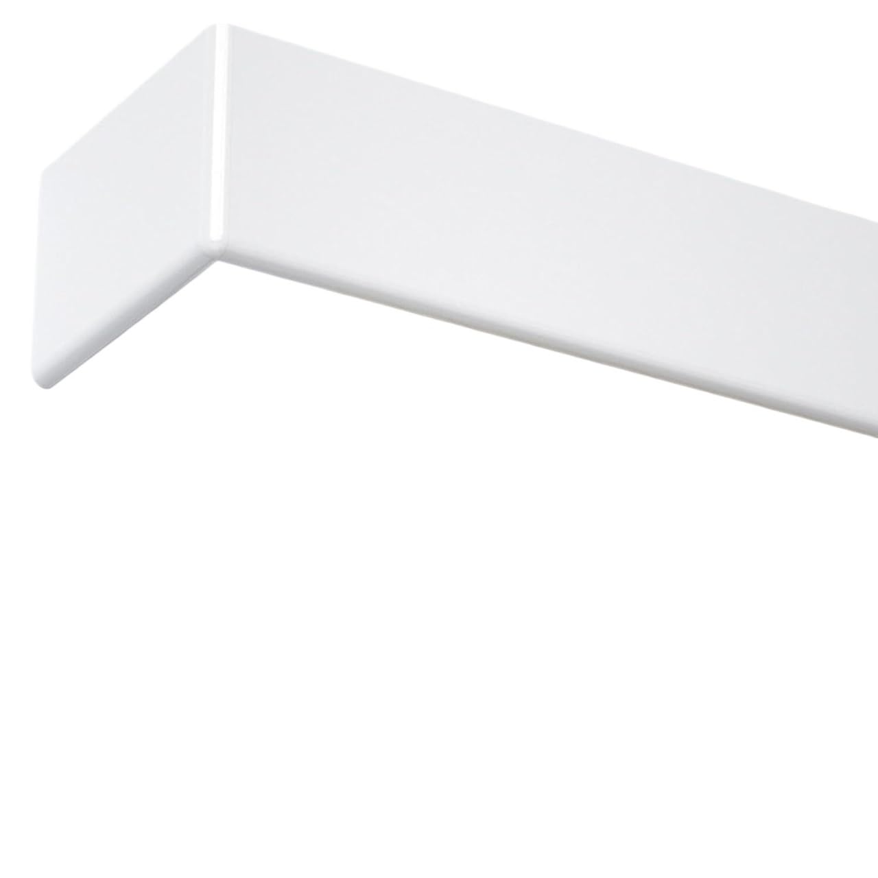 Curtain Track Double Tracks, White Aluminum Curtain Pelmet Box Double Track Baffle Rail Silent Sliding Multiple Sizes(330cm/129.9in/10.8ft)