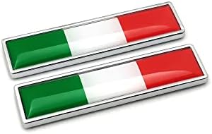 2 PCS Mini IT Italian Italy Flag Emblem Sticker Decals for Vehicle Auto Car Front Fenders Bumper Side Window Trunk Boot Tailgate(58x14mm)
