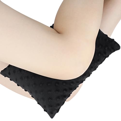 Small Knee Pillow for Side Sleepers, Soft Leg Pillows Relief from Knees, Sciatica, Hips, Joints Between Legs, Back Pain When Side Sleeping, Leg Alignment Knee Support Pillow, Minky Dot Black