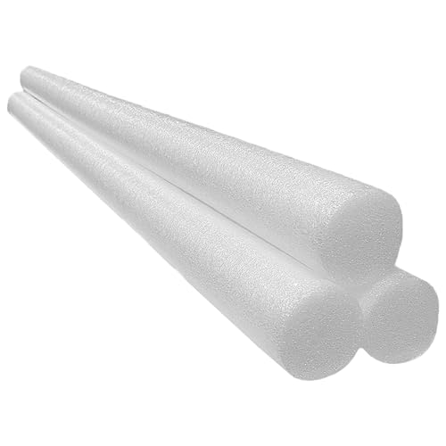 Oodles of Noodles Solid Deluxe Foam Pool Swim Noodles 3 Pack 55 Inch Length - White