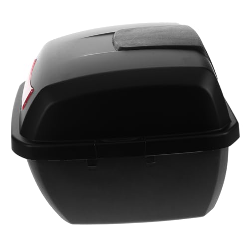 Boîte de rangement moto noir en ABS et métal grand coffre arrière