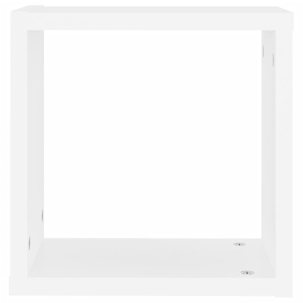 vidaXL Mensole Parete a Cubo 2 pz Bianche 30x15x30cm