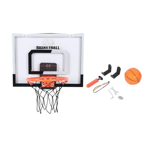 Panier de basket pliable et transparent pour enfants avec support mural et score intérieur