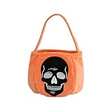 Luojuny Halloween Candy Bag Leichte Laden Sie Süßigkeiten große Kapazität Runde Gute Ladungskapazität Halloween Kürbisbeutel für Kinder A