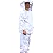 Bee Keeper Outfit, Bee Keeping Gear, Beekeeping Suit Protective with Veil Hood (Jacket, Pants, Gloves) White