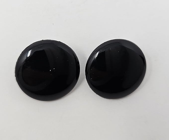 Zim's 18mm Round Black Flat Plastic Sew-On Safety Eyes for Craft Amigurumi Dolls or Puppets (Bulk Pack of 144)