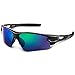 Gafas de Sol Polarizadas - Bea·CooL Gafas de Sol Deportivas Unisex Protección UV con Monturas Ligeras para Esquiando Ciclismo Carrera Surf Golf Conduciendo (Negro azul)