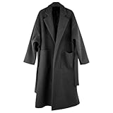 [YJSO] ロング丈 チェスターコート メンズ 秋冬 厚手 防寒 防風 暖かい メルトン 柔らかい 大きいサイズ 修身 トレンチコート かっこいい カジュアル ビジネス 3XL お出かけ 旅行 おしゃれ グレー ビジネスコート 紳士服 ゆったり 無地 コート