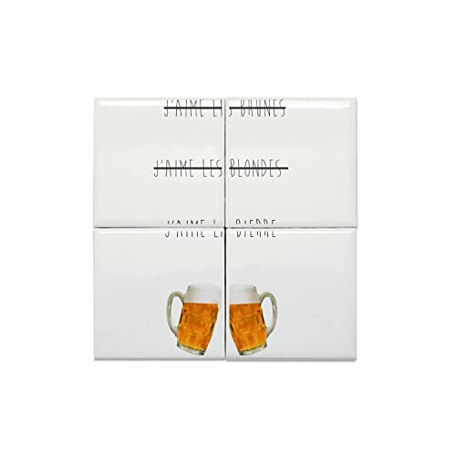 Carreaux céramique décoratifs humour bière 40x40 cm