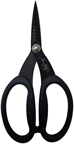 Tools 7-inch Ranger Industries Kushgrip Non-Stick Micro Serrated Scissors, Black